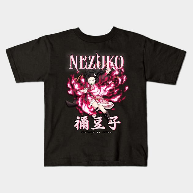 Nezuko Kids T-Shirt by BLXDWEAR